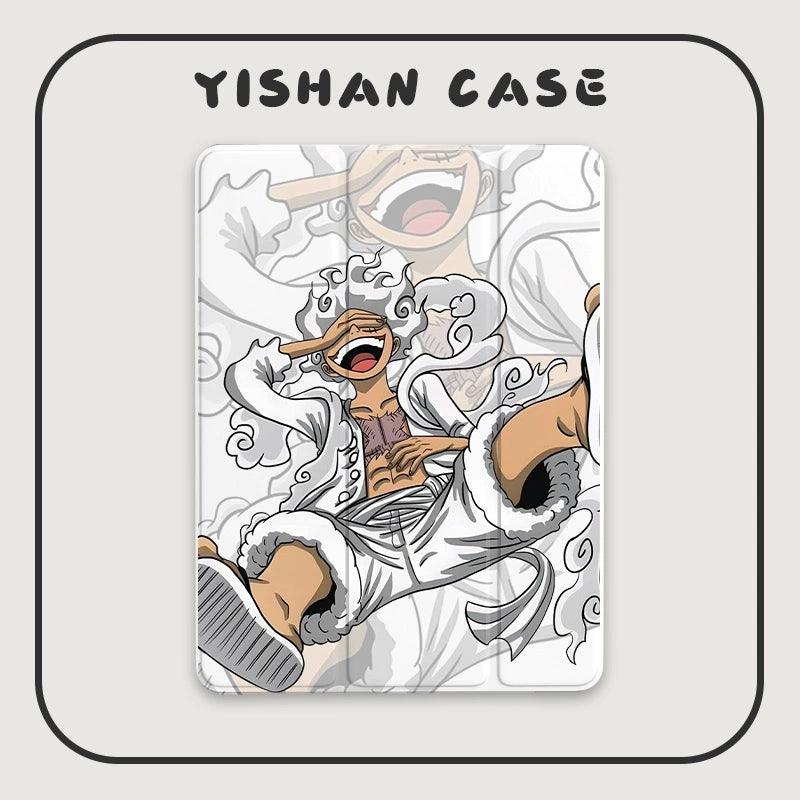 Funda de silicona para iPad Pro de 5 Gear Luffy con ranura para bolígrafo