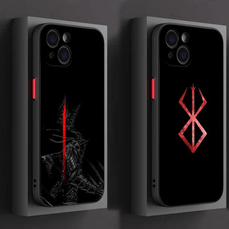 Funda transparente esmerilada de anime para iPhone