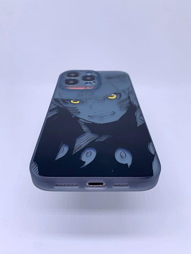 Funda para teléfono con diseño de anime Naruto con efecto láser degradado