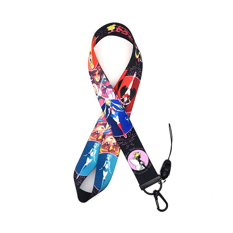 Anime Sailor Moon Phone Straps Neck Rope Key Chain Anti-lost Pendant Jewelry