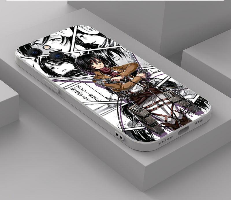 Funda de teléfono con el anime Attack The Tian para iPhone