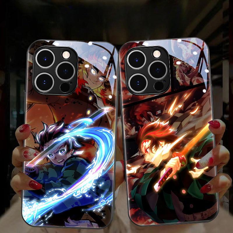 Demon Slayer RGB Light Glowing Phone Case |All iPhone Models – HelloAnimeCases Demon Slayer RGB Light Glowing Phone Case |All iPhone Models – HelloAnimeCases