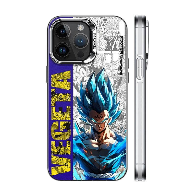 Funda Magsafe para iPhone con diseño de Goku Vegeta de Dragon Ball Z en color azul