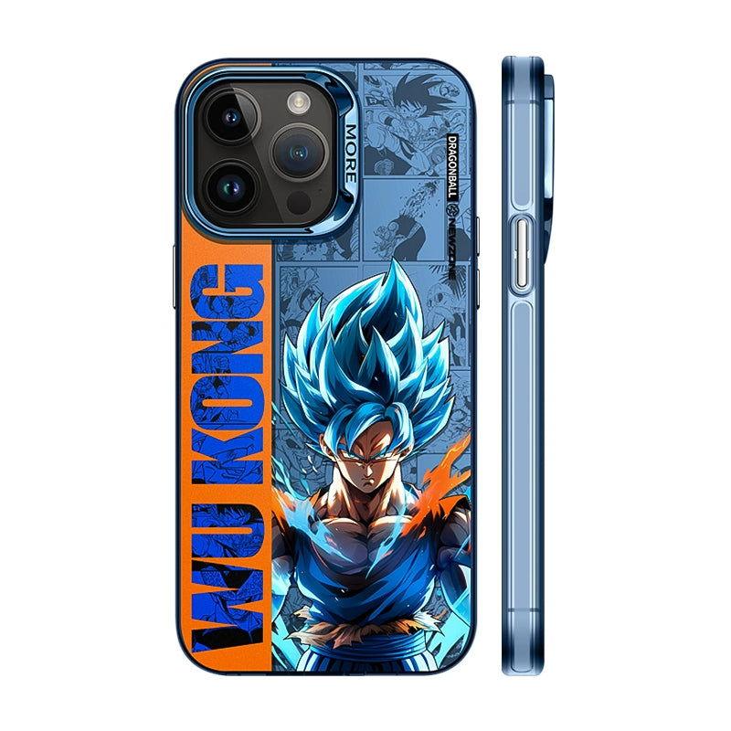 Funda Magsafe para iPhone con diseño de Goku Vegeta de Dragon Ball Z en color azul