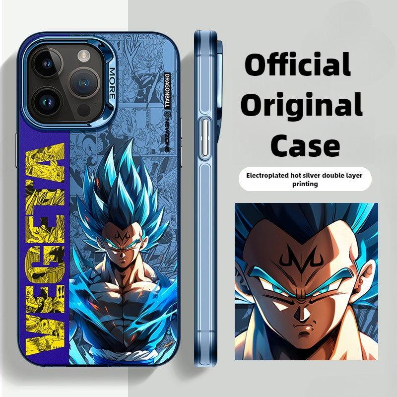 Funda Magsafe para iPhone con diseño de Goku Vegeta de Dragon Ball Z en color azul