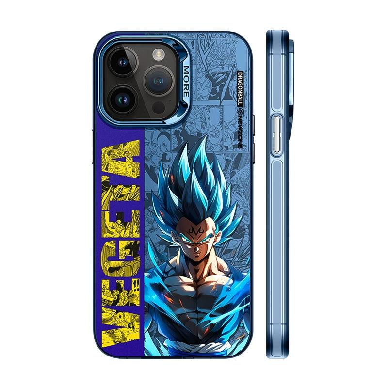 Funda Magsafe para iPhone con diseño de Goku Vegeta de Dragon Ball Z en color azul