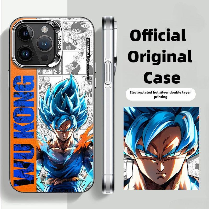 Funda Magsafe para iPhone con diseño de Goku Vegeta de Dragon Ball Z en color azul