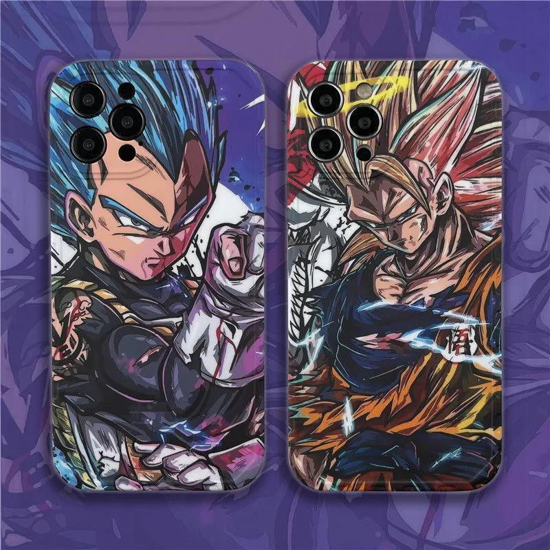 Funda de silicona para iPhone con diseño de Goku Saiyan de Dragon Ball Z