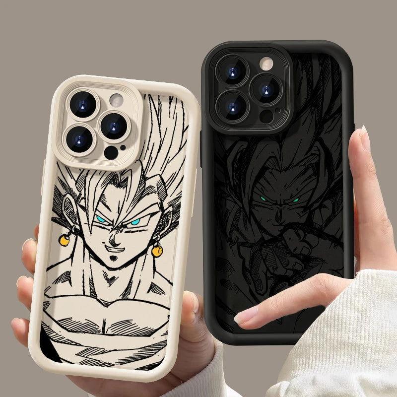 Funda para iPhone con escalera de ojos de Vegeta Saiyan de Dragon Ball Z