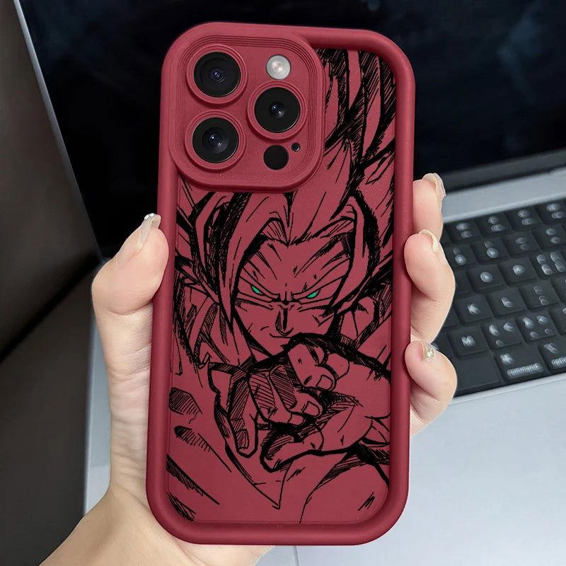 Funda para iPhone con escalera de ojos de Vegeta Saiyan de Dragon Ball Z