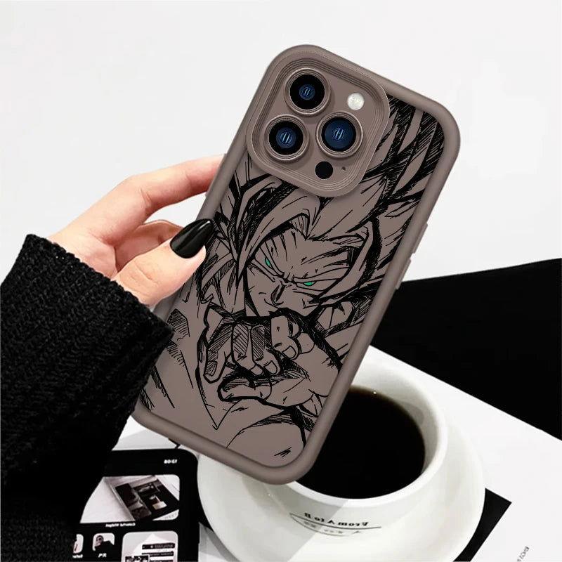 Funda para iPhone con escalera de ojos de Vegeta Saiyan de Dragon Ball Z
