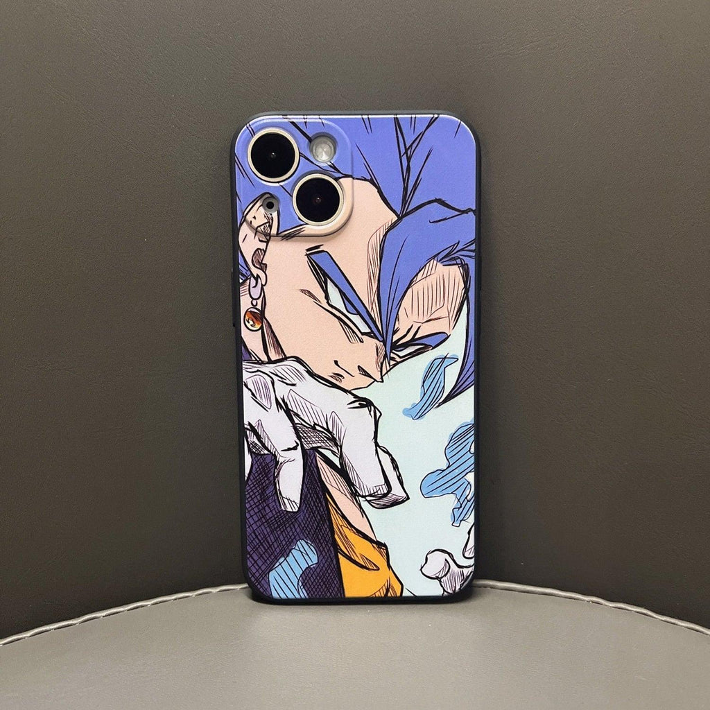 Funda de silicona para teléfono Dragon Ball Z Vegeta Anime iPhone