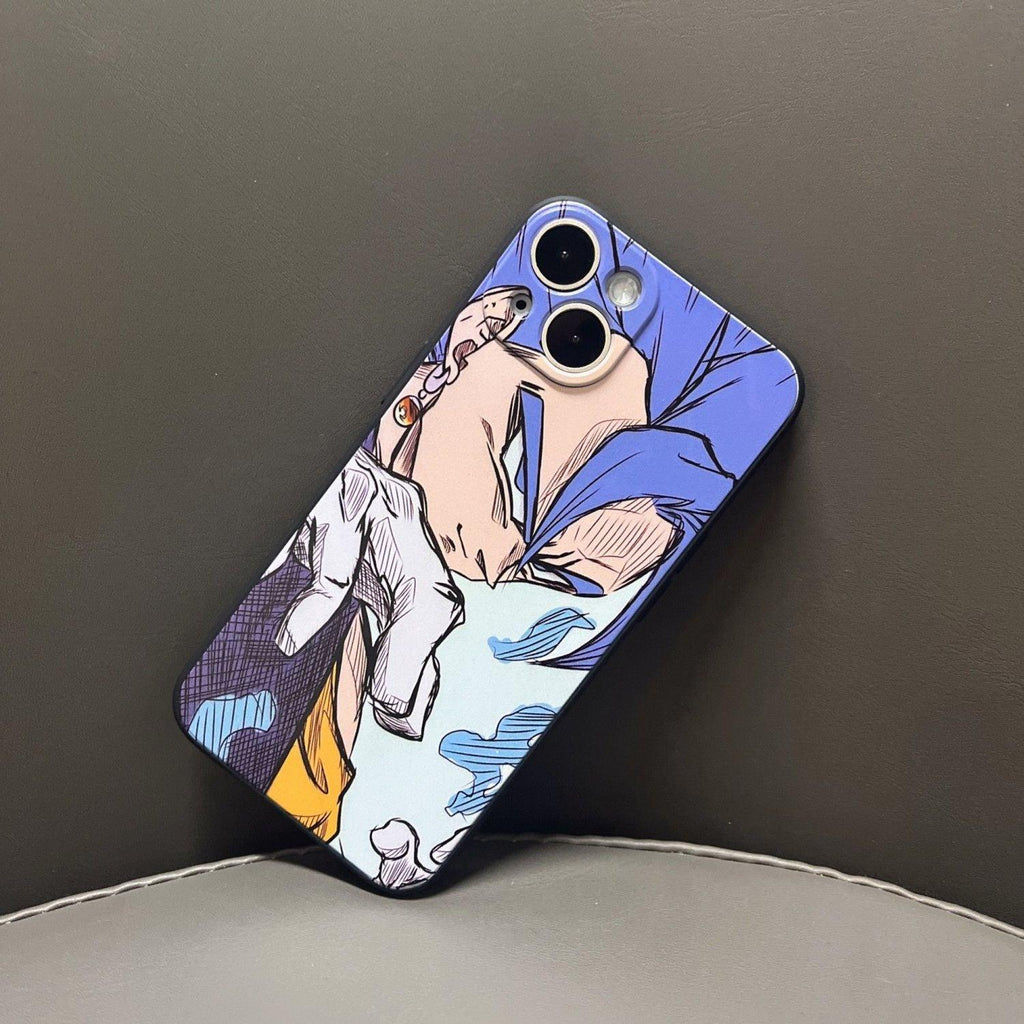 Funda de silicona para teléfono Dragon Ball Z Vegeta Anime iPhone