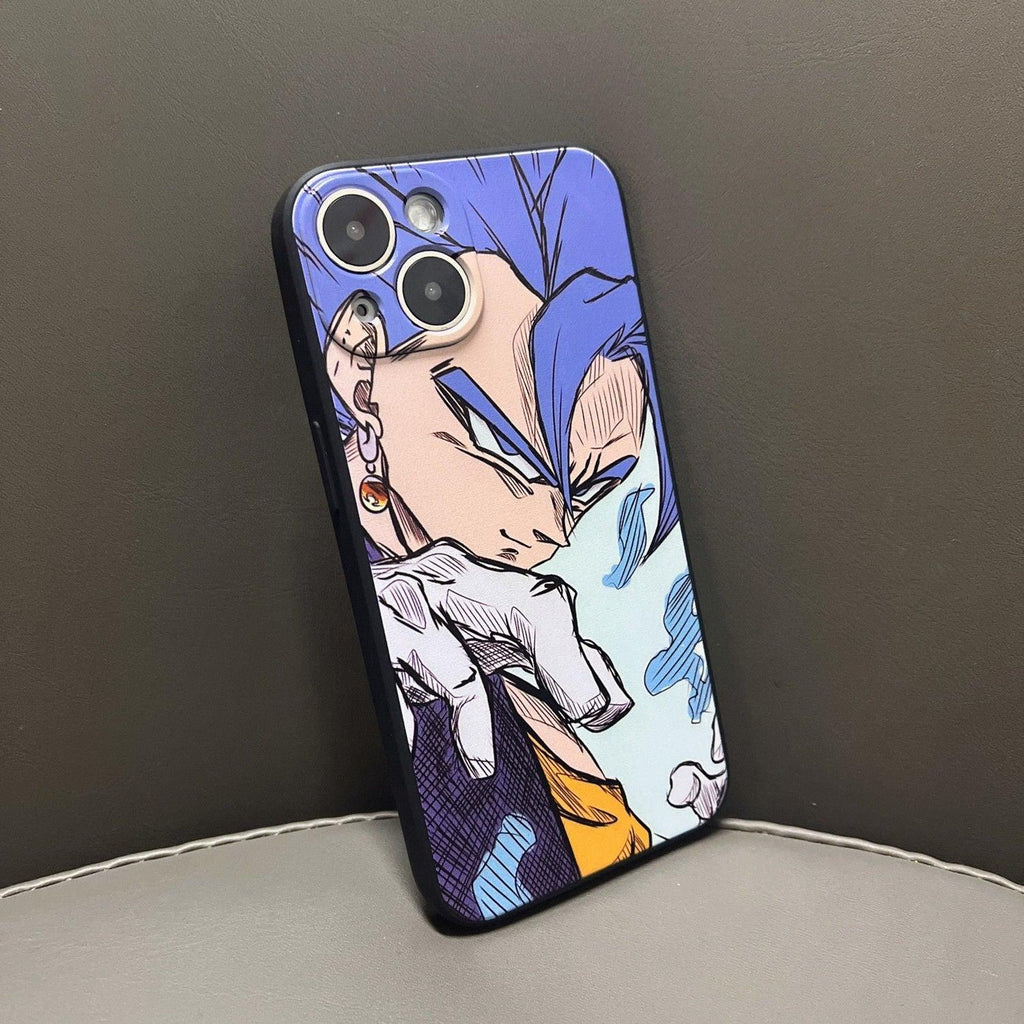 Funda de silicona para teléfono Dragon Ball Z Vegeta Anime iPhone
