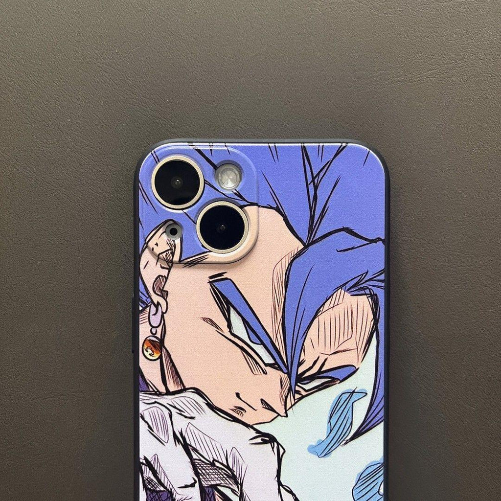 Funda de silicona para teléfono Dragon Ball Z Vegeta Anime iPhone