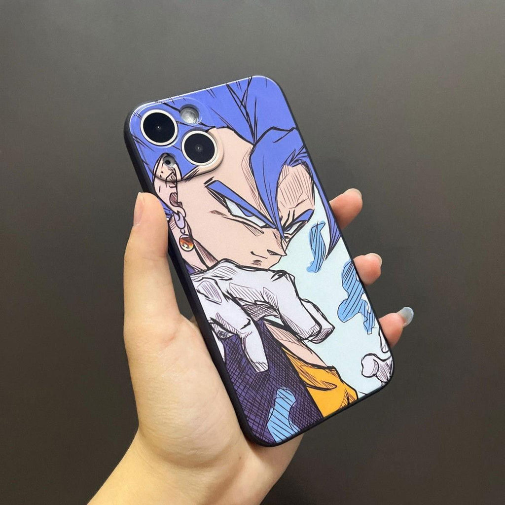 Funda de silicona para teléfono Dragon Ball Z Vegeta Anime iPhone