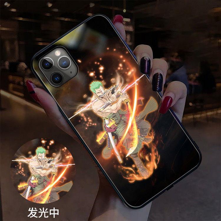 Funda luminosa para teléfono Goku Vegeta RGB con luz para iPhone