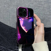 Funda para iPhone con diseño de Hinata y luz morada de Naruto