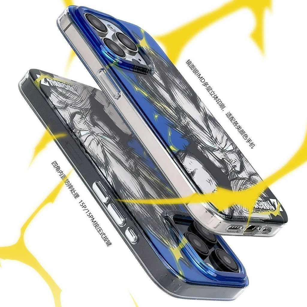 Estuche para teléfono con espejo láser de Super Vegeta Anime