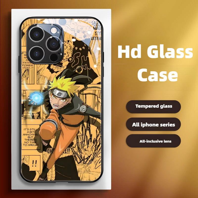 Funda para teléfono con forma de ojo de rueda de Naruto para Apple