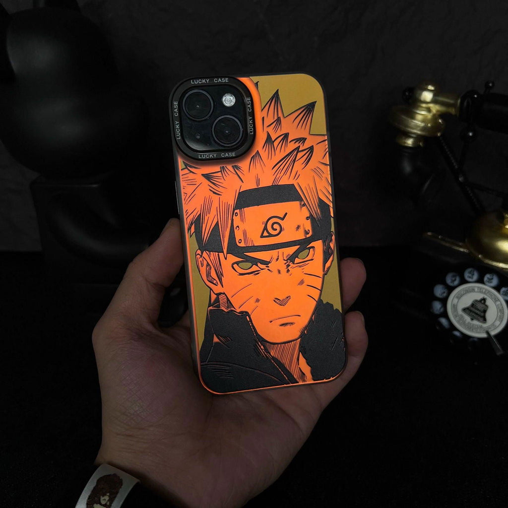 Funda de teléfono con láser de Naruto para iPhone