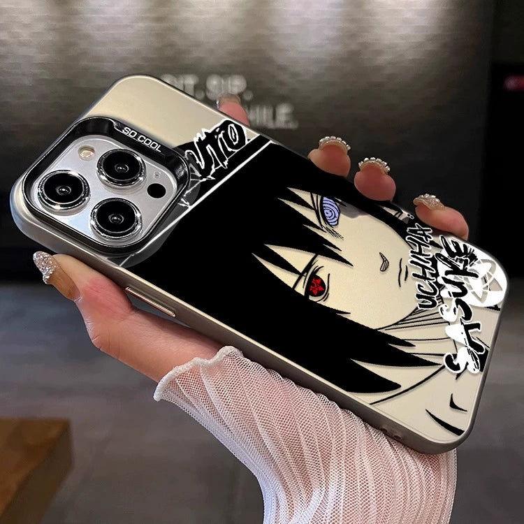 Funda rígida para iPhone con el logo de Naruto Sasuke