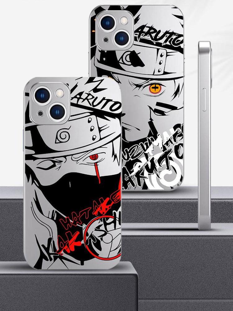 Fundas para teléfono galvanizadas premium de Naruto Sasuke