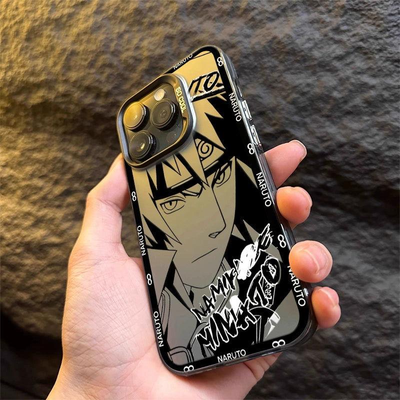 Funda para teléfono galvanizada con diseño de Naruto Uchiha Sasuke