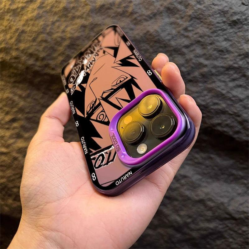 Funda para teléfono galvanizada con diseño de Naruto Uchiha Sasuke