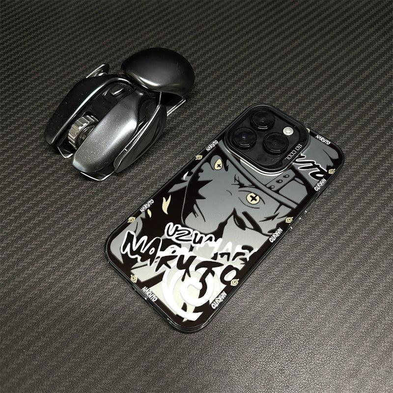 Funda para teléfono galvanizada con diseño de Naruto Uchiha Sasuke