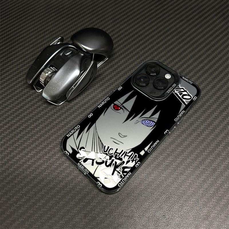 Funda para teléfono galvanizada con diseño de Naruto Uchiha Sasuke