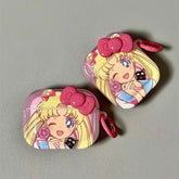 Sailor Moon Cute AirPods Case Bow with Keychain Loop - HelloAnimeCases