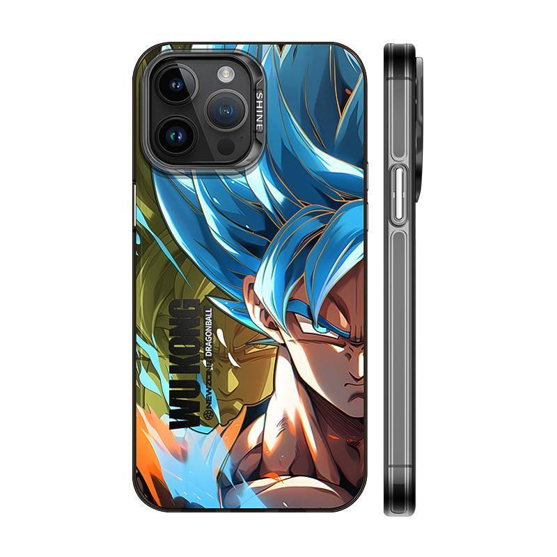 Funda para teléfono con láser azul de Saiyan Goku Vegeta Super