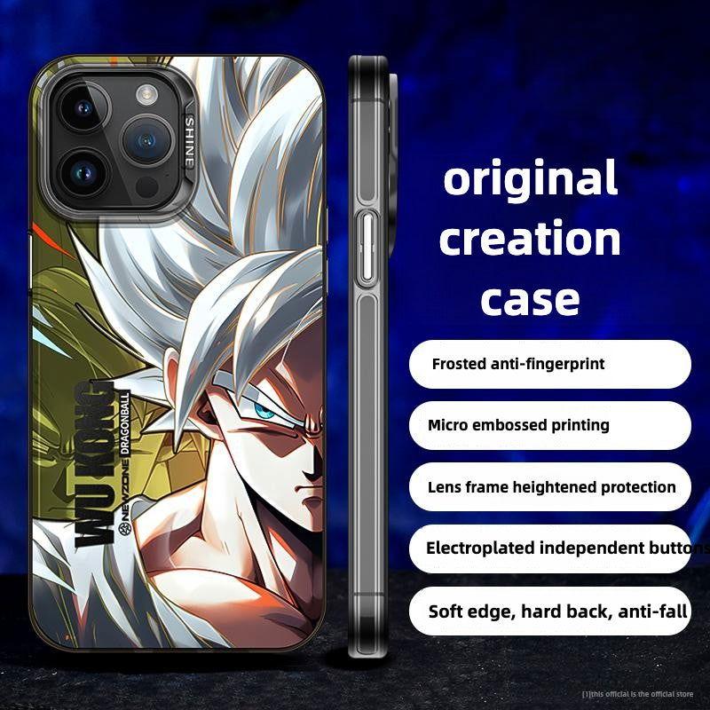 Funda para teléfono con láser azul de Saiyan Goku Vegeta Super