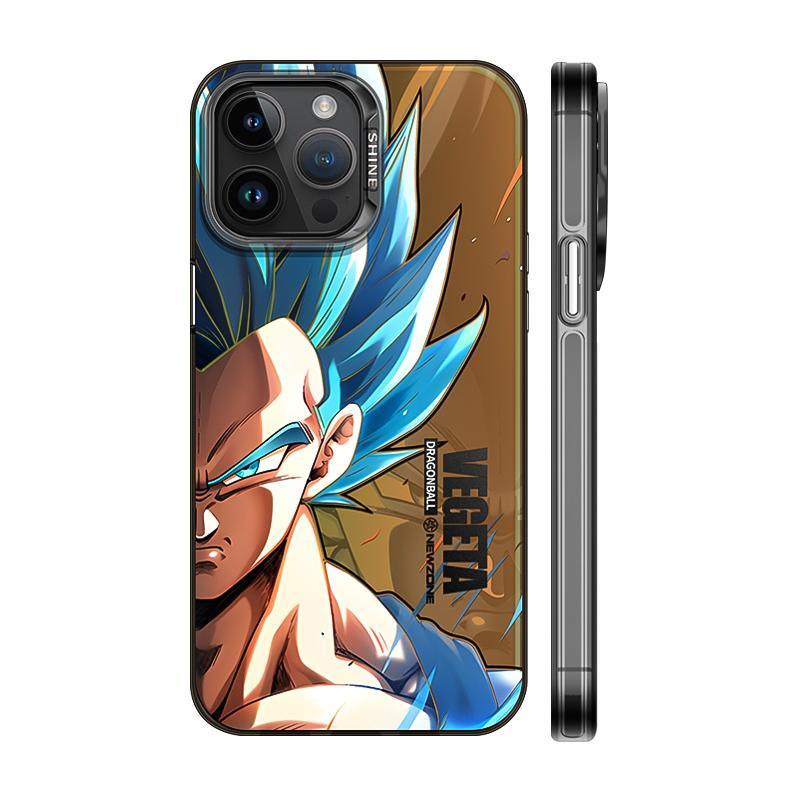 Funda para teléfono con láser azul de Saiyan Goku Vegeta Super