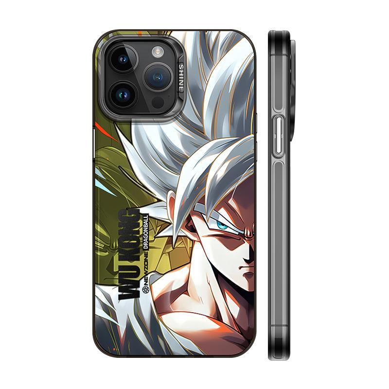 Funda para teléfono con láser azul de Saiyan Goku Vegeta Super