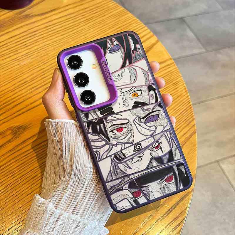 Funda mate para teléfono Samsung con ojos de Naruto