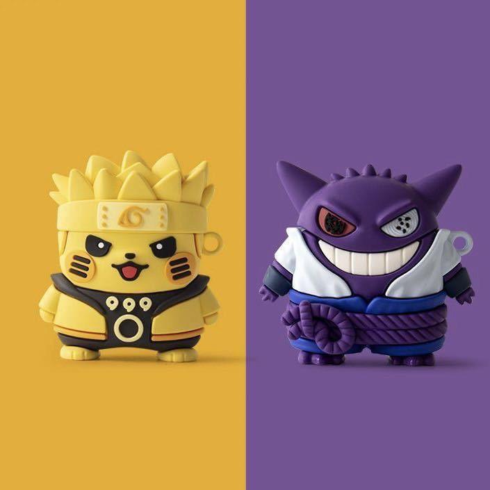 Funda de silicona para AirPods con el logo de Sasuke Gengar