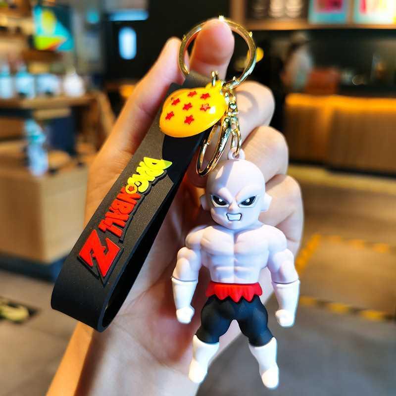 Llavero con forma de muñeco tridimensional de Dragon Ball de Sun Goku, colgante de PVC epoxi para coche, bolsa