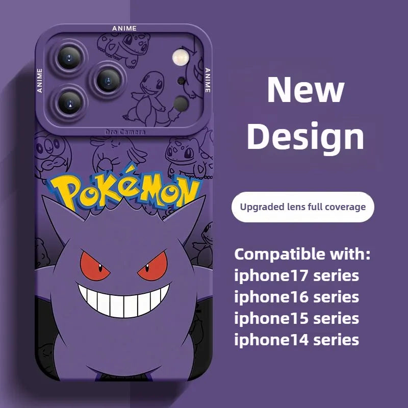 Pokemon Gengar iPhone 17 Anime Phone Case Silicone Case Pokemon Gengar iPhone 17 Anime Phone Case Silicone Case