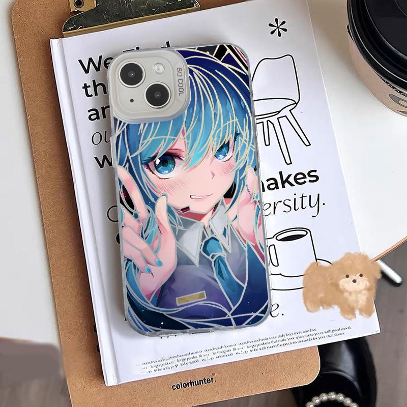 Anime Blue Hair Hatsune Miku Phone Case For iPhone