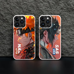 New Naruto Sasuke Shadow Ninja Gradual Change Laser Anti-drop Anime Case for Iphone