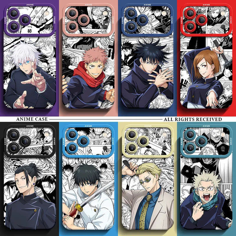 Anime Jujutsu Kaisen Satoru Gojo Funda para teléfono serie iPhone 17
