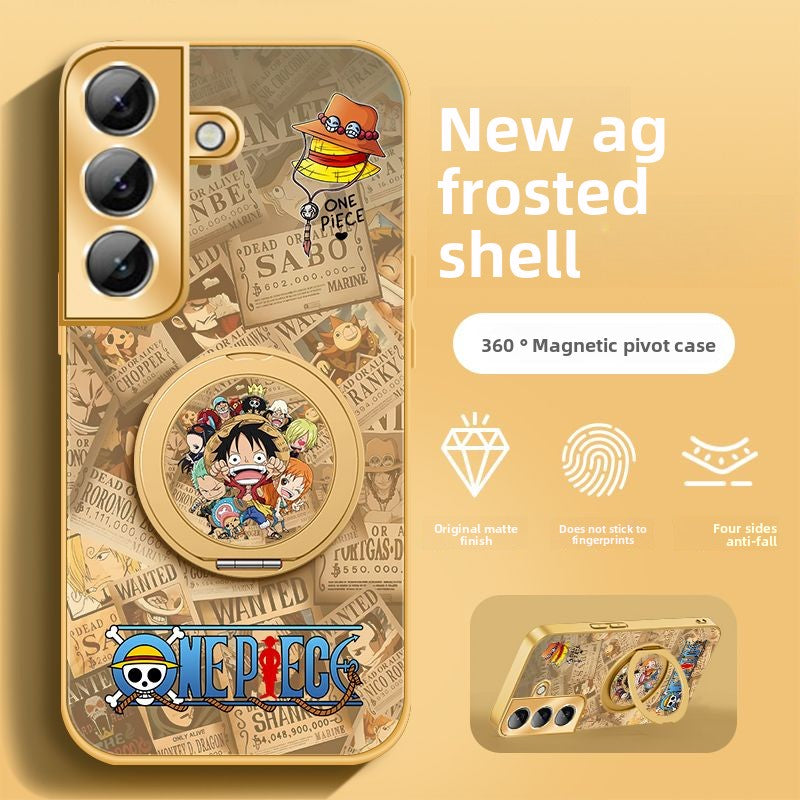 One Piece Matte Magnetic Samsung Flip Phone Case Cover