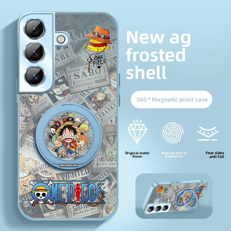 One Piece Matte Magnetic Samsung Flip Phone Case Cover