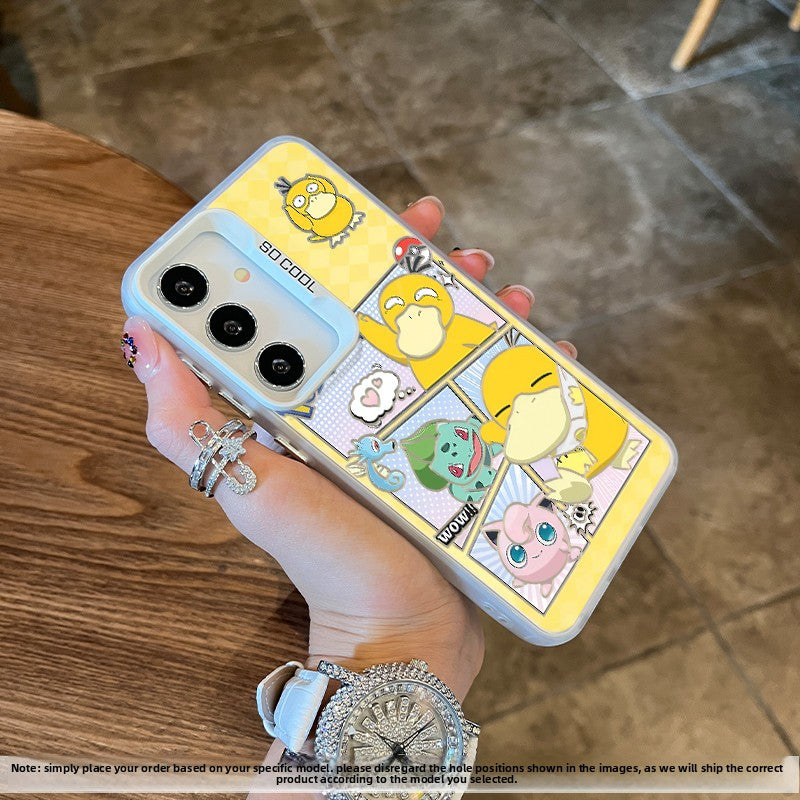 Pokémon Psyduck Laser Shockproof Phone Case For Samsung Mobile Phones