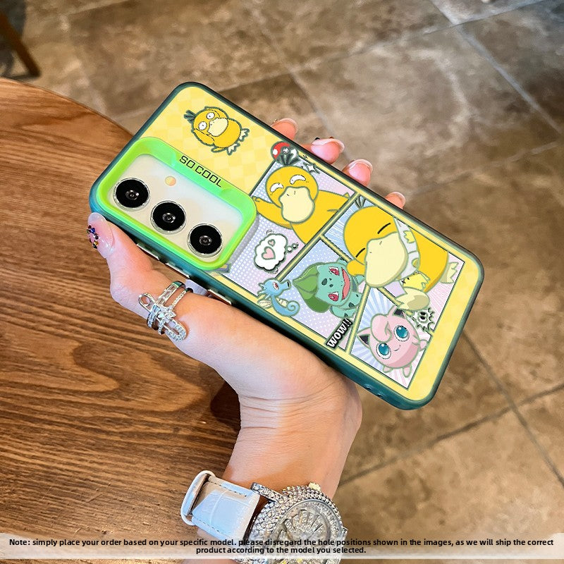 Pokémon Psyduck Laser Shockproof Phone Case For Samsung Mobile Phones