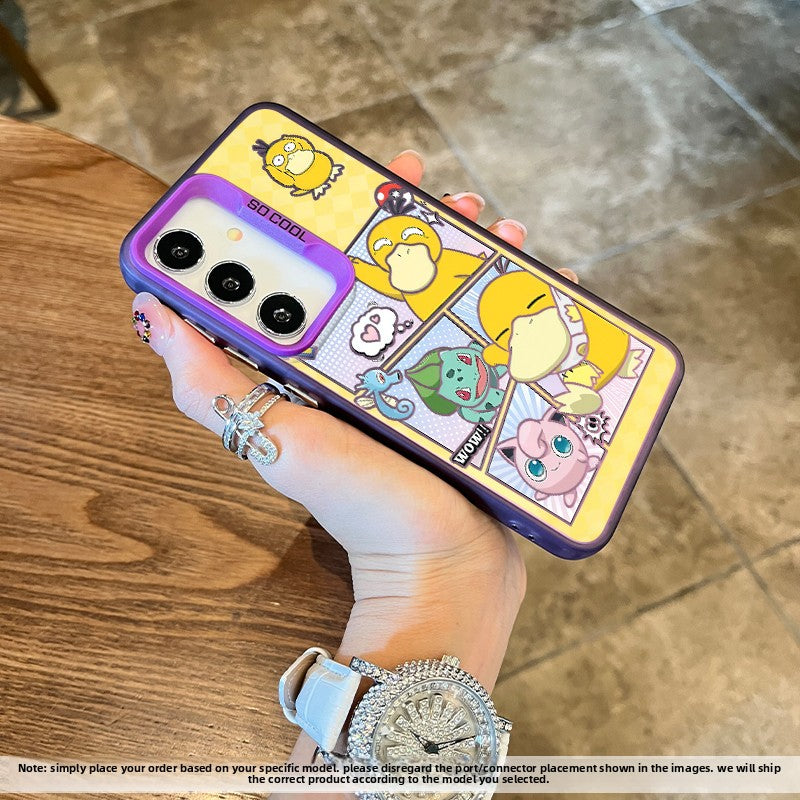 Pokémon Psyduck Laser Shockproof Phone Case For Samsung Mobile Phones