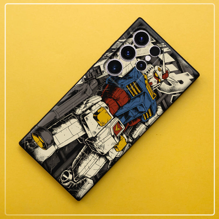 Gundam Frosted Shockproof Phone Case For Samsung Flip
