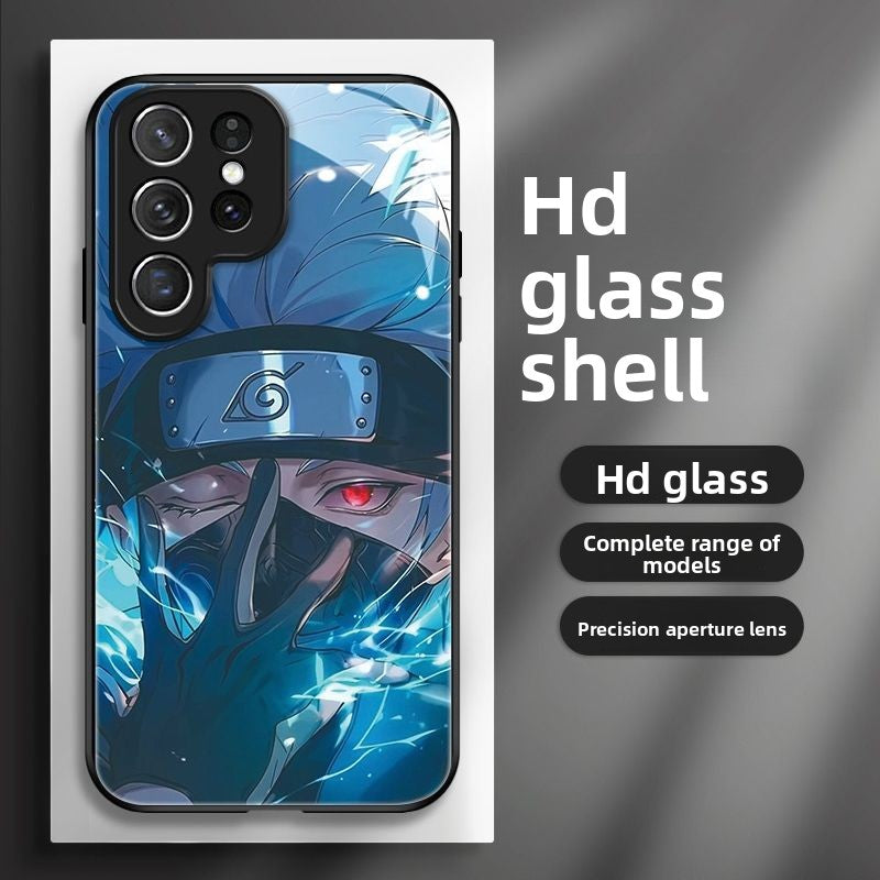 Naruto Kakashi Hatake HD Tempered Glass Case for Samsung Phones